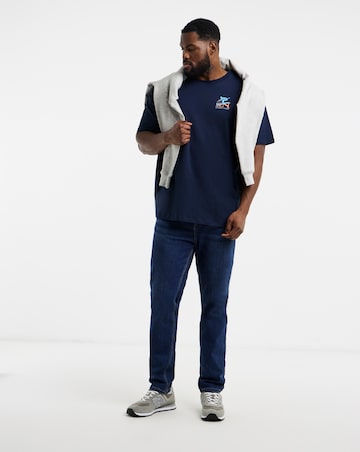 Jack & Jones Aspen Back Graphic T-Shirt - Navy