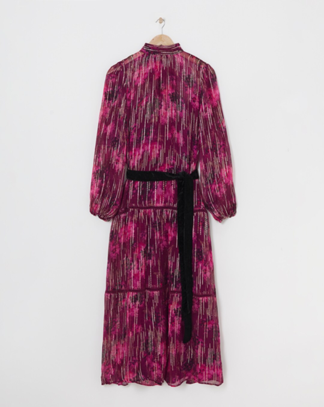 lovedrobe embroidered cape dress Lara Embroidered Blouson Gown with Cape Sleeves