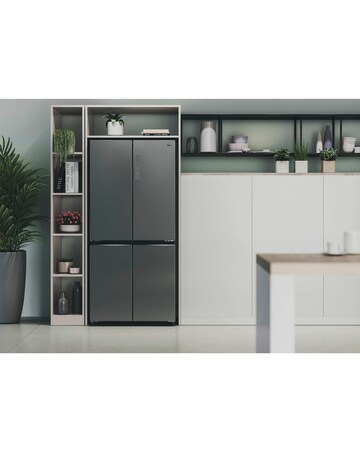 Hoover HHCR3818ENPL Non-Plumbed American Fridge Freezer Silver + Install