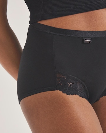 Sloggi 2Pack Romance Maxi Knickers Black