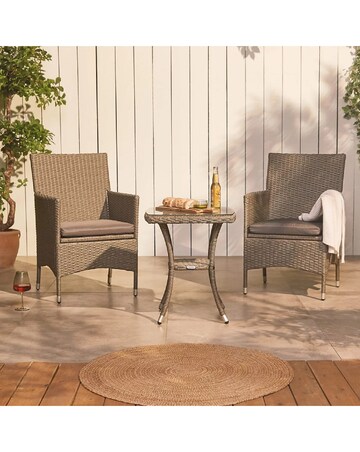 VonHaus Bali Rattan Garden Bistro Set