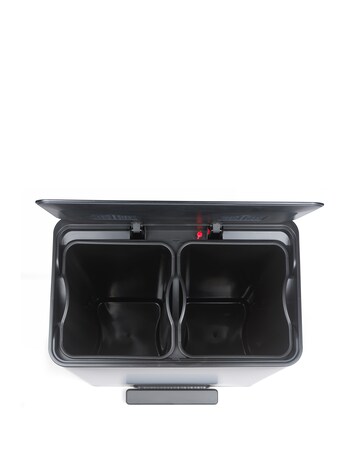 Salter Stainless Steel Dual Recyling Pedal Bin 60L