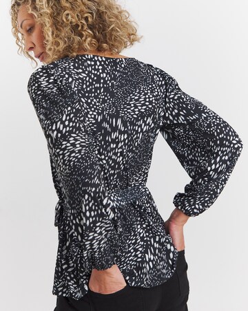 Multi Tie Waist Printed Top
