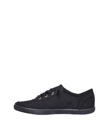 Skechers Black Bobs B Cute Canvas Lace Up- Wide Fit (E)