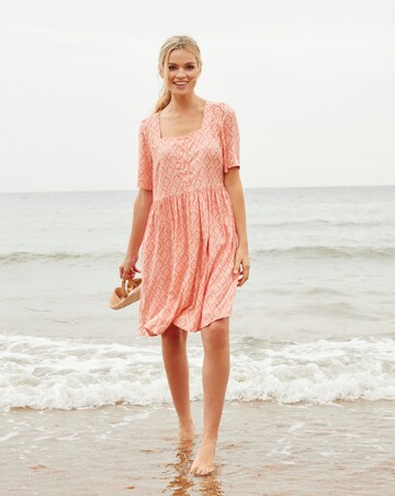 Joules Norah Ditsy Print Square Neck Dress