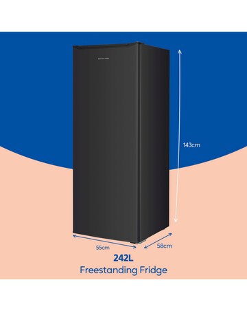 Russell Hobbs RH143LF552E1B Upright Freestanding Larder Fridge - Black