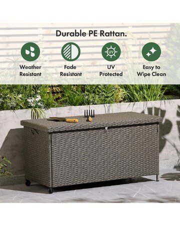 VonHaus Bali 290L Waterproof Outdoor Cushion Storage Box