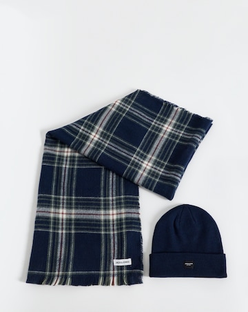 Jack & Jones Beanie & Scarf Giftbox - Navy