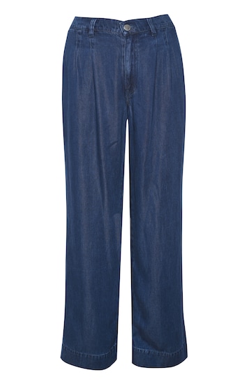 Indigo Wide Leg Jeans with Tencel TM Lyocell