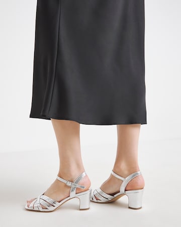 Oak Strappy Block Heel Sandals - Extra Wide Fit (EEE)