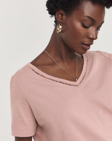 Blush Short Sleeve Bubble Hem Top