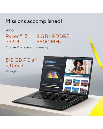 ASUS Vivobook Go 15 - E1504FA 15.6in AMD Ryzen 3 8GB 512GB - Silver