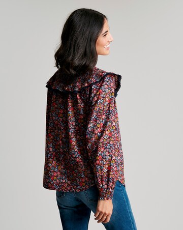 Joules Curved Yoke Top With frill