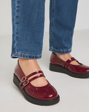 Chewy Low Wedge Mary Jane Shoe - Wide Fit (E)