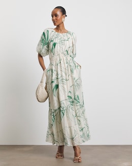Joanna Hope Puff Sleeve Printed Dress