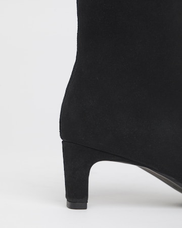 Anthology Mika Suede Kitten Heel Pointed Ankle Boots - Extra Wide Fit (EEE)