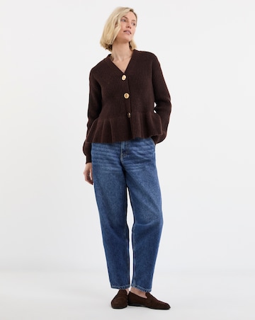 Peplum Knit Cardigan