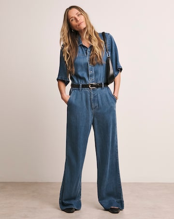 Anthology Mid Blue Denim Jumpsuit with Tencel TM Lyocell