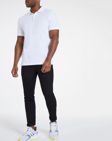 Pure Cotton Pique Polo Long- White