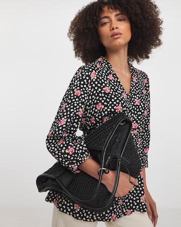 Multi Floral Button Front Shirt
