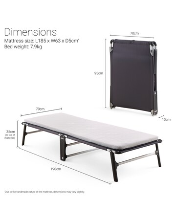 Jay-Be Compact Folding Bed with Mattress - Single