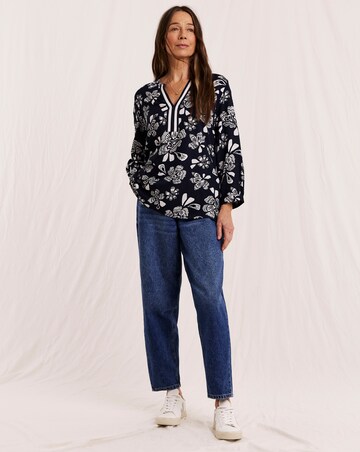 Julipa Contrast Print Blouse