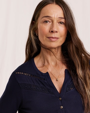 Julipa Lace Trim Jersey Blouse