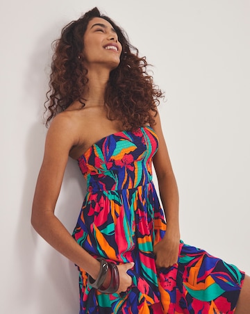 Crinkle Bandeau Beach Dress