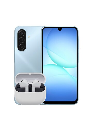 Samsung Galaxy A17 128GB 4G - Light Blue and Buds3 FE - Grey Bundle