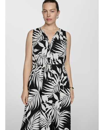Mango Julia Leaf Print Dress