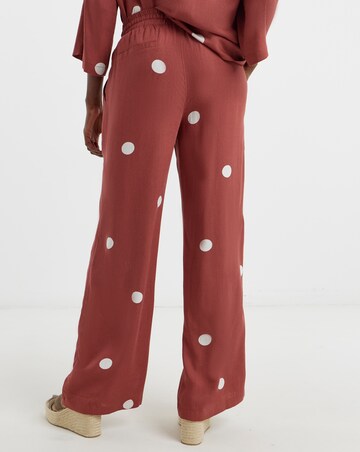 Linen Mix Wide Leg Trousers