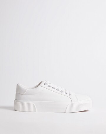 Sicilly Canvas Trainers Chunky Ribbed Sole - Extra Wide Fit (EEE)