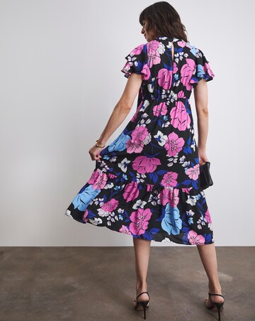 Joanna Hope Tie Neck Midi Dress