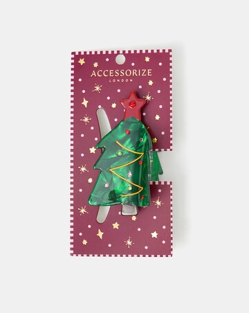 Accessorize Christmas Tree Claw Clip
