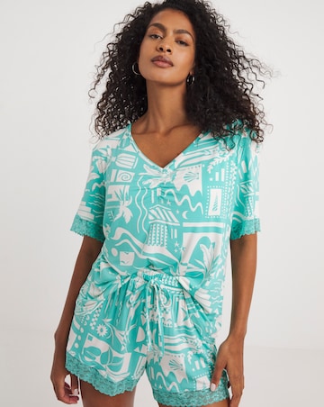 Jersey Built In Support Bamboo Pyjama Shortie Set