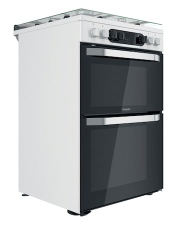 Hotpoint HDM67G9C2CW/UK Dual Fuel Double Cooker - White