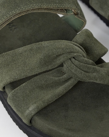 Everest Twist Front Leather Footbed Sandals - Extra Wide Fit (EEE)