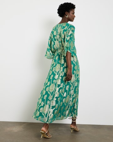 Joanna Hope Metallic Jacquard Tea Dress