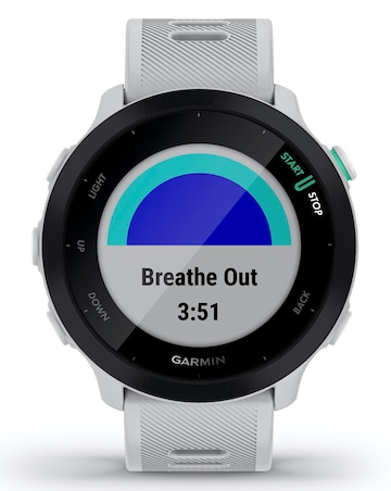 Garmin Forerunner 55 GPS Running Smart Watch - White