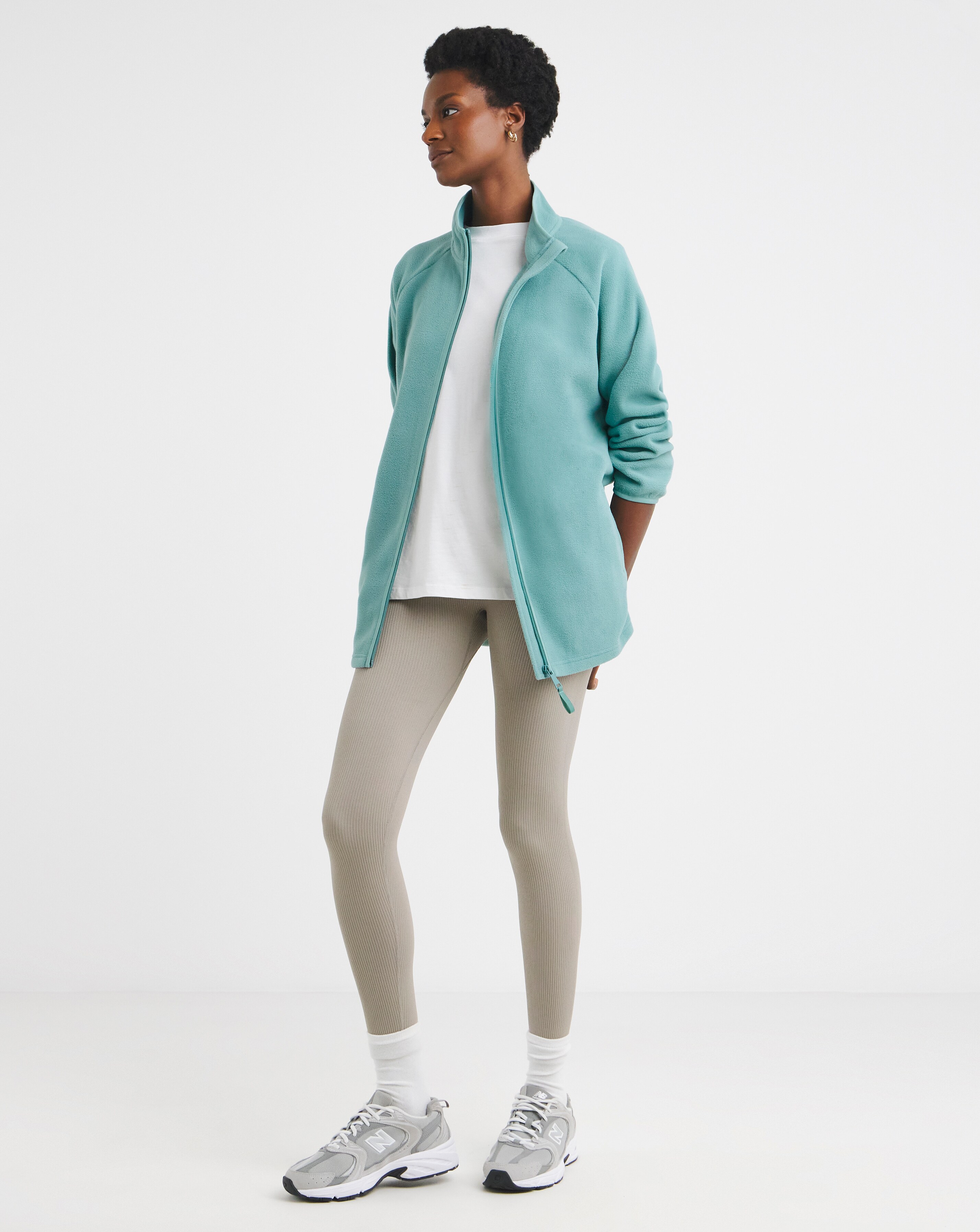 Zip Through Longline Fleece | Ambrose Wilson