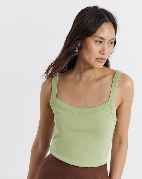 Thick Strap Cotton Cami Top