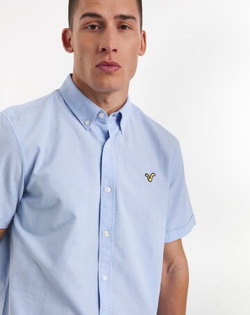 Voi Plain Oxford Short Sleeve Shirt Long Length