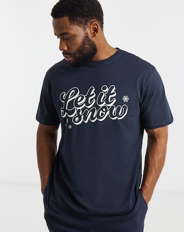 Jack & Jones Christmas T-Shirt - Sky Captain