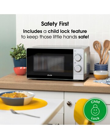 Abode 20 Litre Silver Manual Microwave