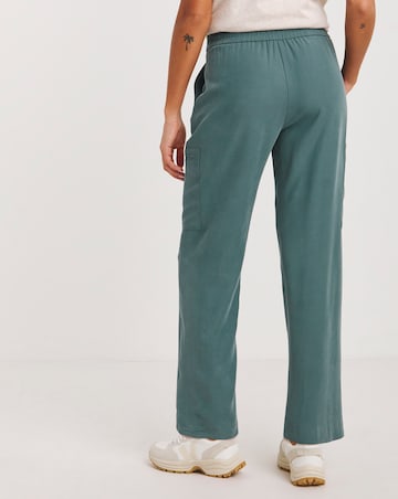 Dark Green Soft Pull On Utility Trousers