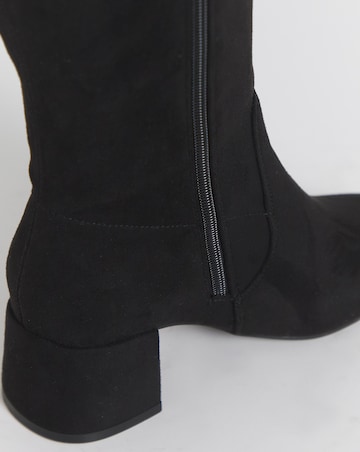 Amina Over The Knee Stretch Boots - Wide Fit (E) & Super Curvy Calf