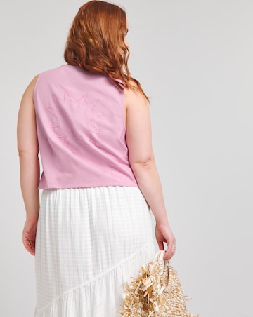 Native Youth Lilac Linen Mix Waistcoat