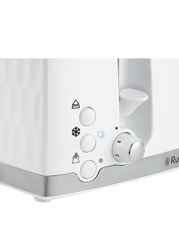 Russell Hobbs 26070 Textured Honeycomb White 4 Slice Toaster