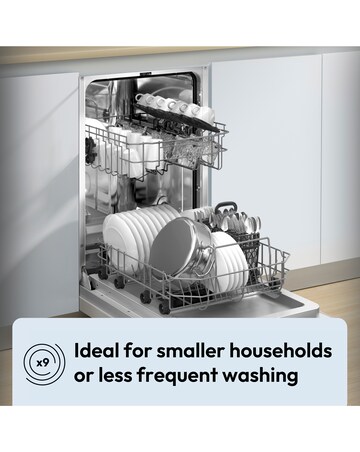 Candy Brava CDIH 2L952-80 Integrated Slimline Dishwasher 9 Place Settings Black