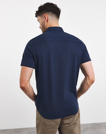Short Sleeve Button Down Pique